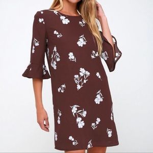 Lulus floral shift dress